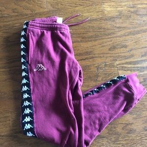 Kappa sweatpants in Maroon